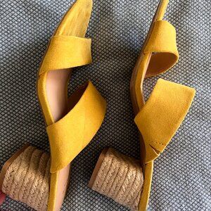 Target yellow block heel sandals
